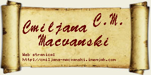 Cmiljana Mačvanski vizit kartica